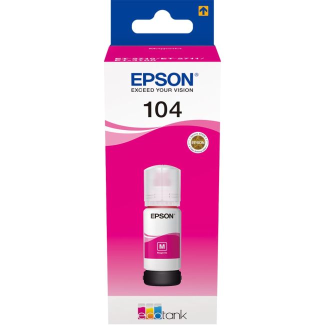 Epson 104 EcoTank Magenta Ink Bottle (7,500 Pages*)
