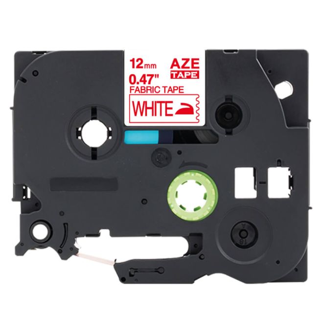 Compatible Brother TZFA3R 12mm Fabric Iron-On Red On White Tape