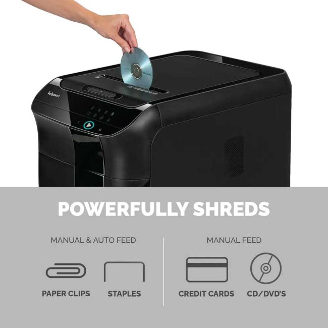 Fellowes Automax 550C Cross Cut Shredder (550 sheet automatic/14 sheet manual capacities) 4963101