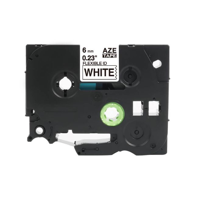 Compatible Brother TZFX211 6mm Flexi Tape Black on White Tape