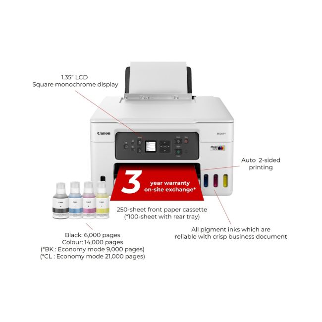 Canon MAXIFY GX3050 A4 Colour Multifunction Inkjet Printer 