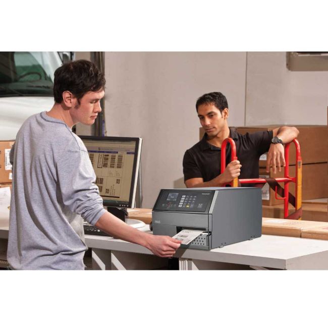 Honeywell PX45A Industrial Thermal Transfer Label Printer + Rewinder (300 DPI)