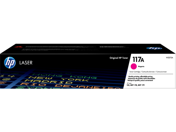 HP 117A Magenta Toner Cartridge (700 Pages*) W2073A