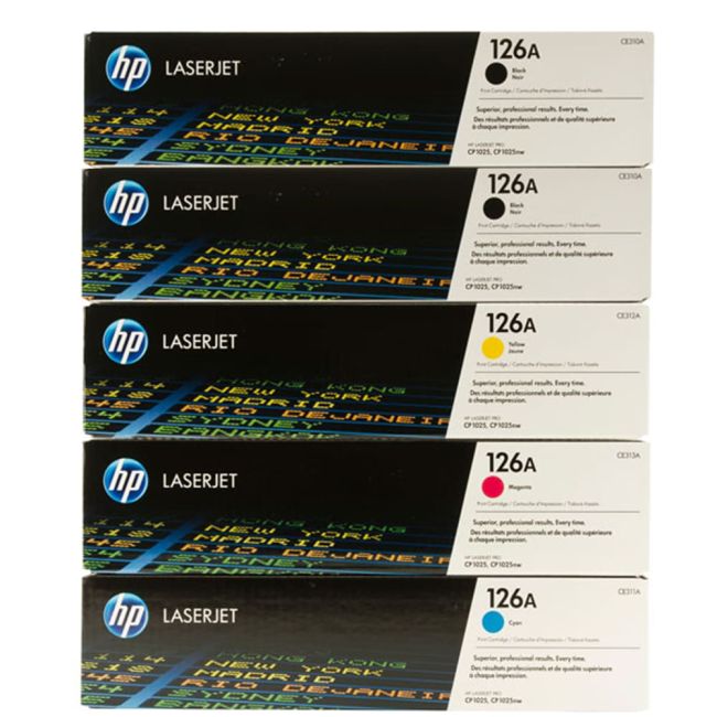 HP PB-CF341A-CE310AD 126A 1x CMY + 2x K Toner Cartridge Multipack