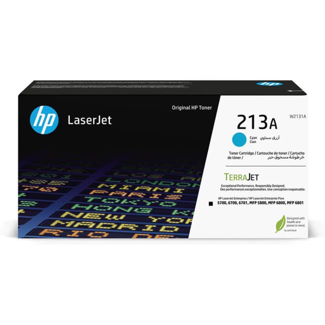 HP 213A Cyan Toner Cartridge (3,000 Pages*) W2131A