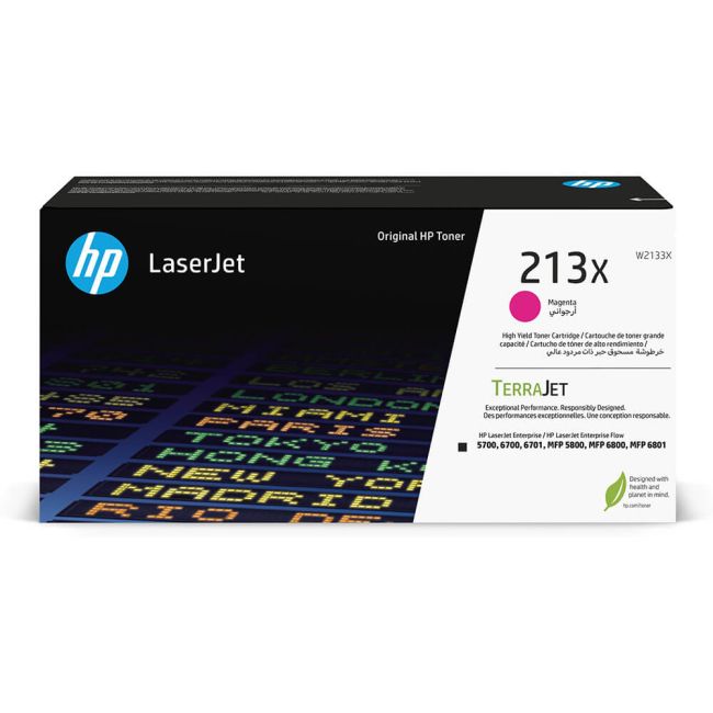 HP 213X High Capacity Magenta Toner Cartridge (6,000 Pages*) W2133X