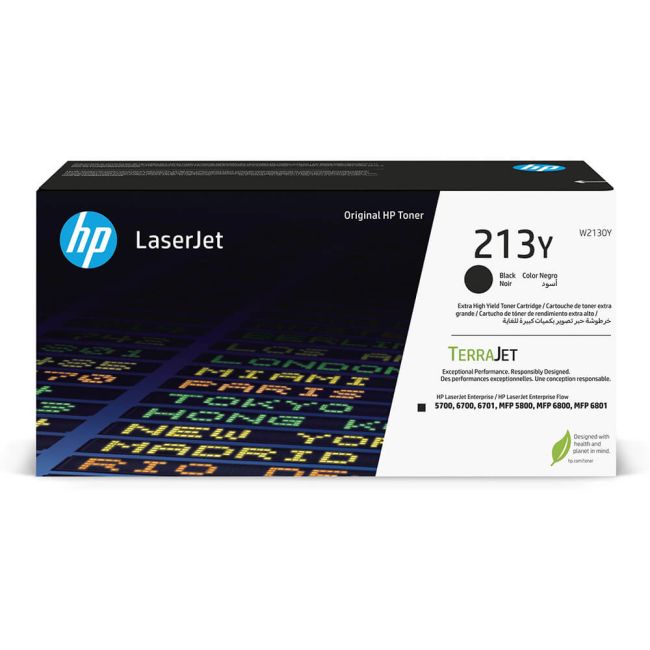 HP 213Y Extra High Capacity Black Toner Cartridge (18,000 Pages*) W2130Y