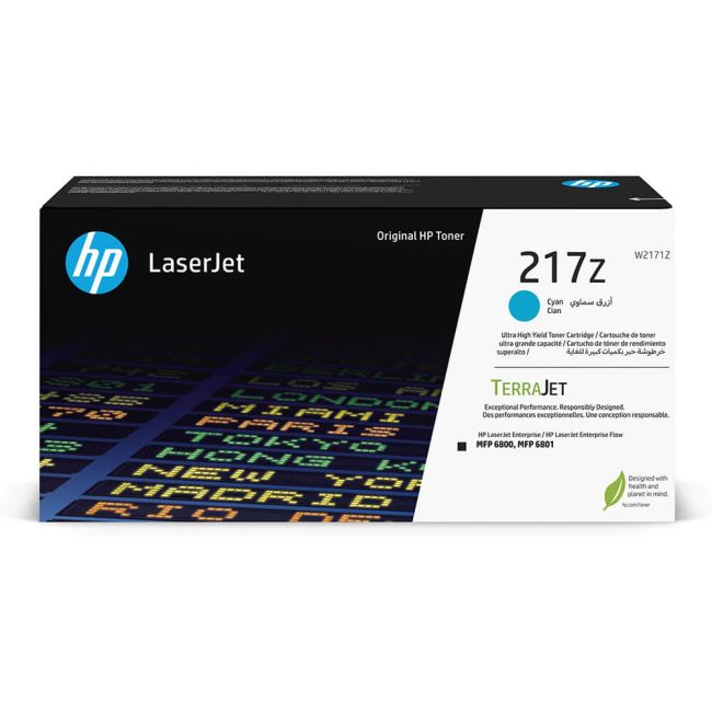 HP 217Z Ultra High Capacity Cyan Toner Cartridge (24,000 Pages*) W2171Z