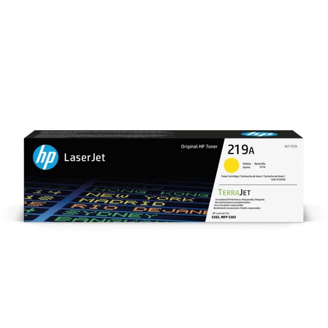 HP 219A Standard Yellow Toner Cartridge (1,200 Pages*) W2192A