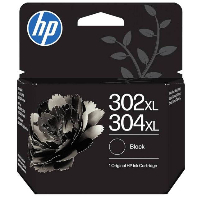 HP 302XL/304XL Black Ink Cartridge (300 Pages*) B7RT9AE