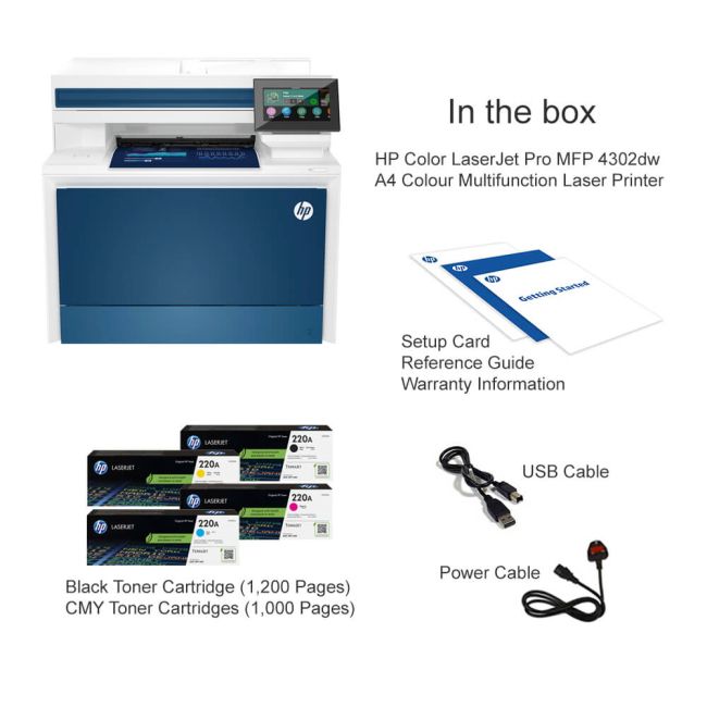 HP LaserJet Pro MFP 4302fdw A4 Colour Multifunction Laser Printer