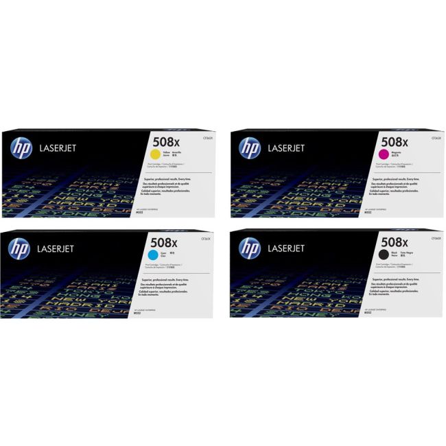 HP 508X CMYK High Yield Toner Cartridge Multipack (Save £10)