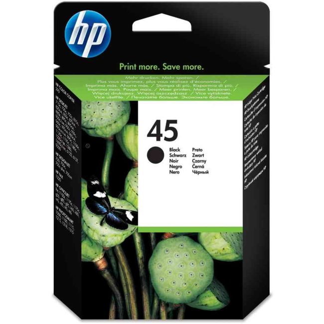 HP 51645AE No. 45 Black Ink Cartridge (42ml)