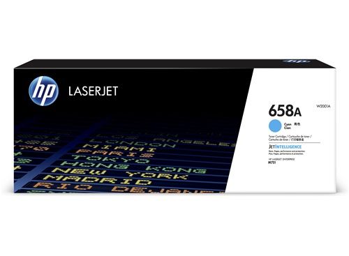 HP 658A Standard Cyan Toner Cartridge (6,000 Pages*) W2001A