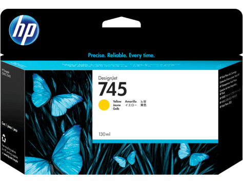 HP F9J96A 745 130-ml Yellow DesignJet Ink Cartridge