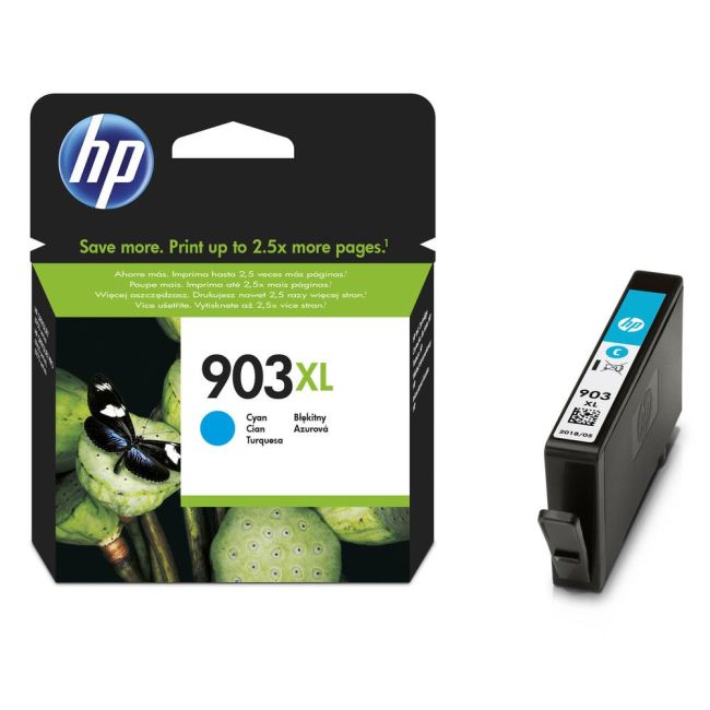 HP T6M03AE 903XL High Yield Cyan Original Ink Cartridge (750 pages*)