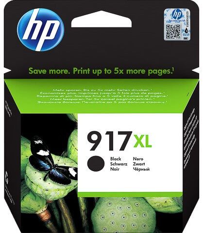 HP 917XL Extra High Yield Black Ink Cartridge (1,500 Pages*) 3YL85AE