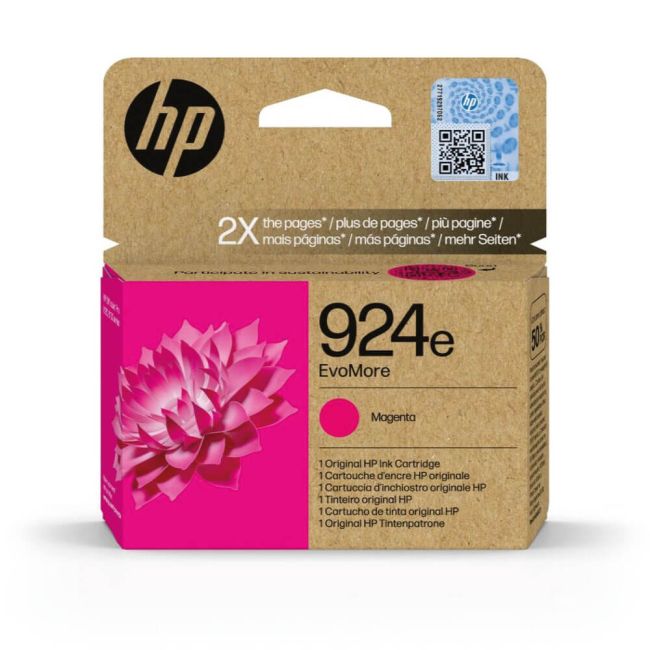 HP 924e EvoMore Magenta Ink Cartridge (800 Pages*) 4K0U8NE