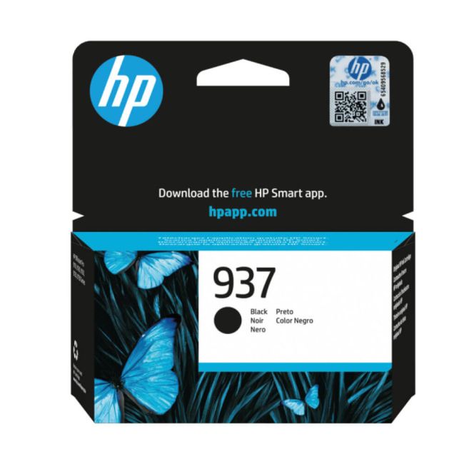 HP 937 Black Ink Cartridge (1,450 Pages*) 4S6W5NE