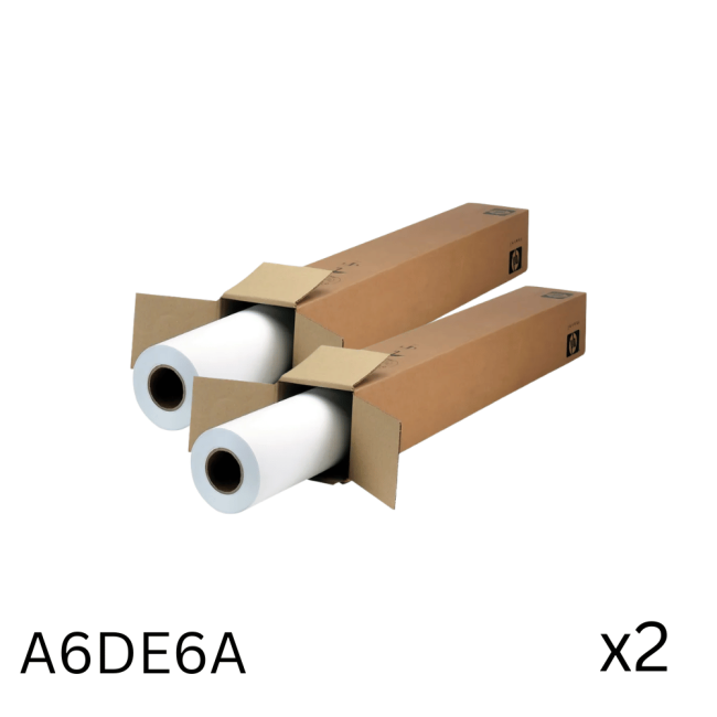 HP Bright White Inkjet Paper 914mmx45.7m 90gsm Bright White (Pack of 2) A6DE6A