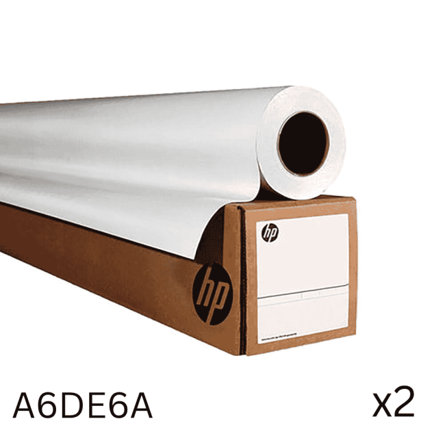 HP Bright White Inkjet Paper 914mmx45.7m 90gsm Bright White (Pack of 2) A6DE6A