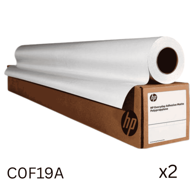HP Everyday Adhesive Matte Polypropylene Roll 914mmx22.9m (Pack of 2) C0F19A