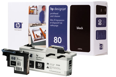 HP C4820A No.80 Black Printhead and Cleaner