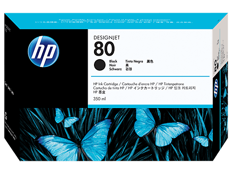 HP C4871A No.80 Black Ink Cartridge (350ml) 