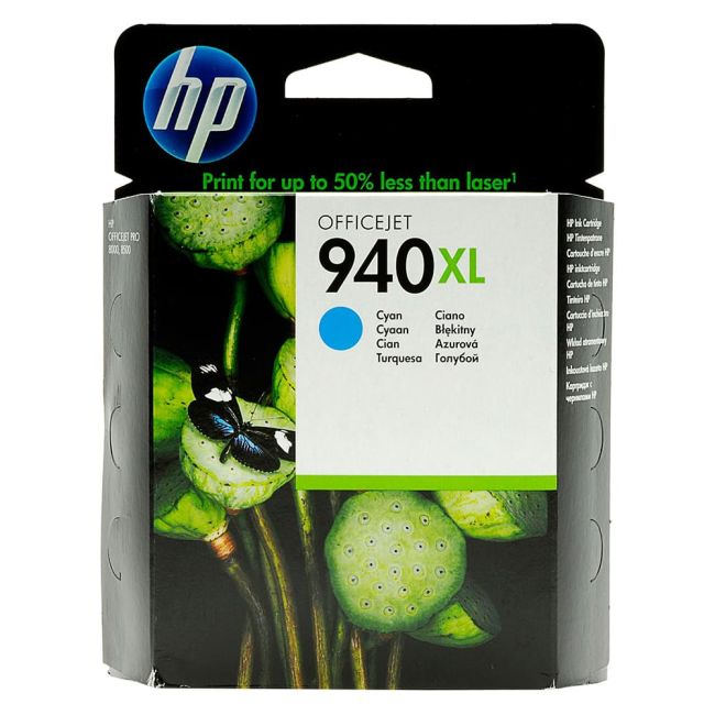 HP C4907AE No.940XL Cyan Ink Cartridge (1,400 pages*)