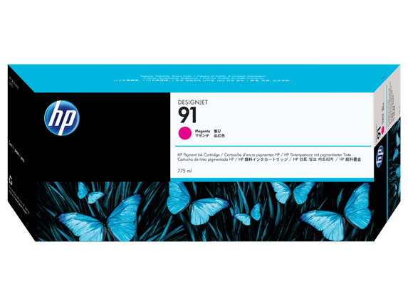HP C9468A No#91 (775ml) Magenta Ink Cartridge