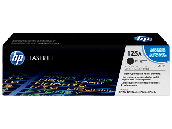 HP CB540A 125A Black Toner Cartridge (2,200 pages*)