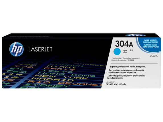 HP CC531A Cyan Toner Cartridge (2,800 pages*)