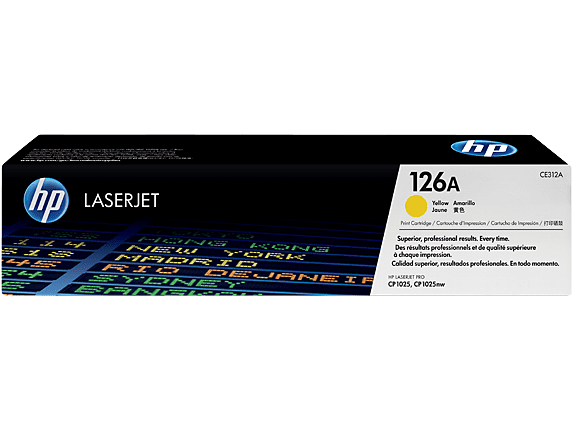 HP CE312A 126A Yellow Toner Cartridge (1,000 pages*)