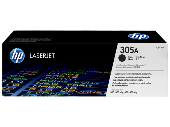 HP CE410A 305A Black Toner Cartridge (2,200 pages*)