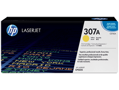 HP CE742A Yellow Toner Cartridge (7,300 pages*)