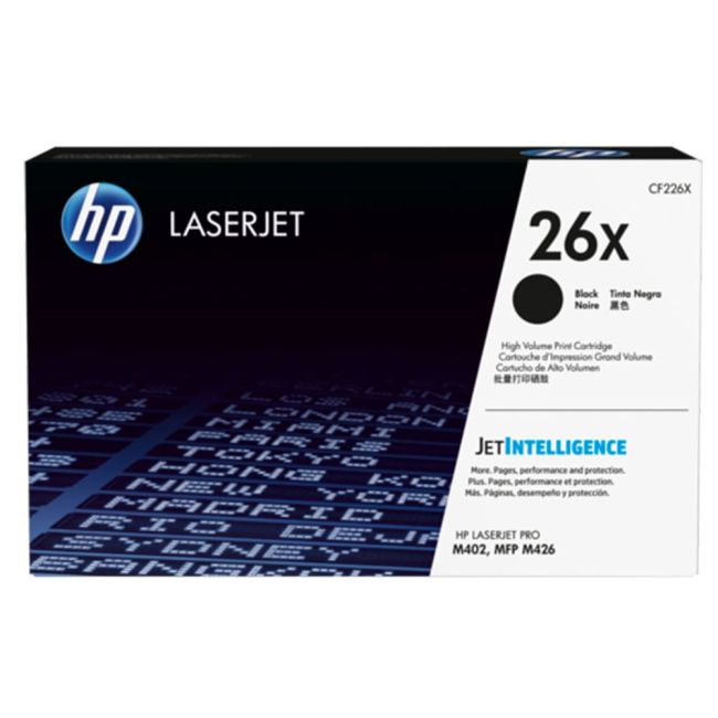 HP CF226X 26X High Yield Black Toner Cartridge (9,000 pages*)