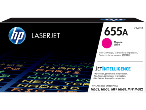 HP 655A Magenta Toner Cartridge (10,500 Pages) CF453A