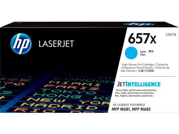 HP 657X Cyan High Yield Toner Cartridge (23,000 Pages) CF471X