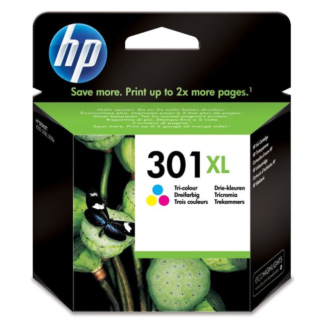 HP CH564EE 301XL Tri-Colour Ink Cartridge (300 pages*)