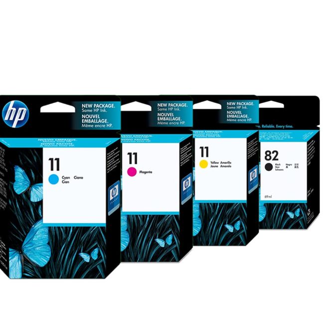 HP PB-HP82K11CMYVAL No.82 Black + No.11 CMY Ink Cartridge Pack