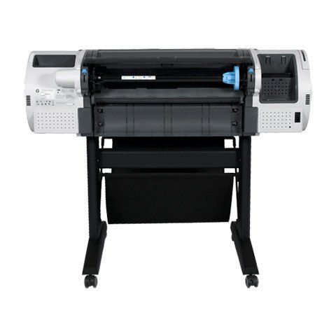 HP DesignJet T790 24-in Colour Inkjet ePrinter front view on stand