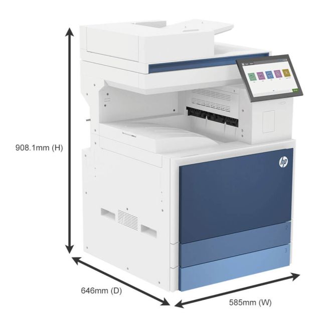 HP LaserJet Managed Flow MFP E786dn A3 Colour Multifunction Laser Printer - Managed Print Subscription