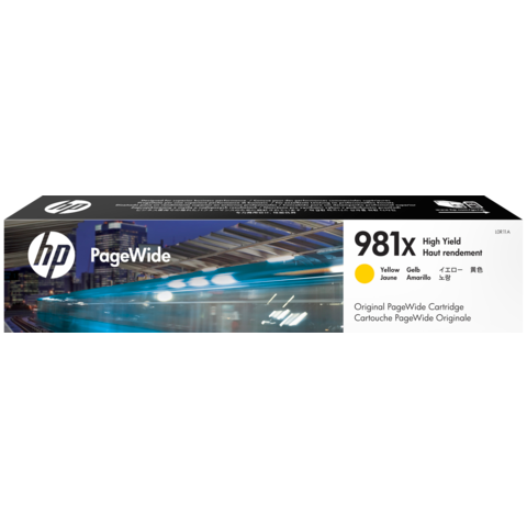 HP L0R11A 981X Yellow High Yield Ink Cartridge (10,000 Pages*)