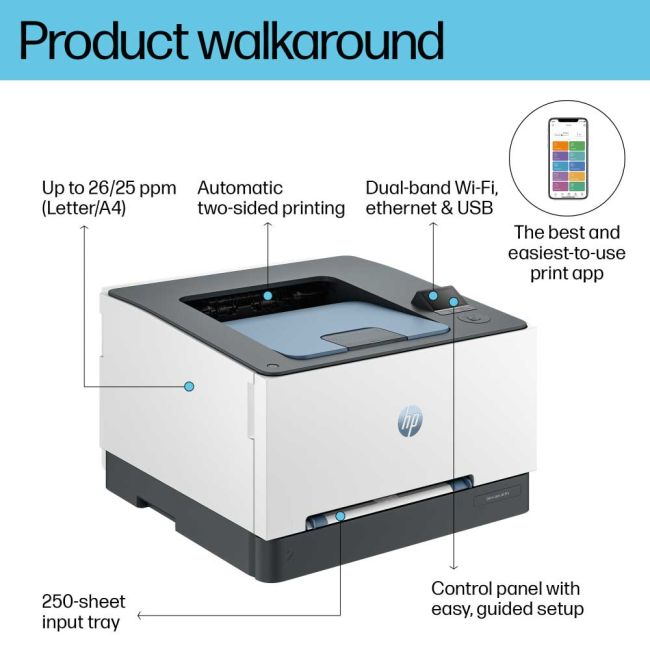 HP LaserJet Pro 3202DW A4 Colour Laser Printer