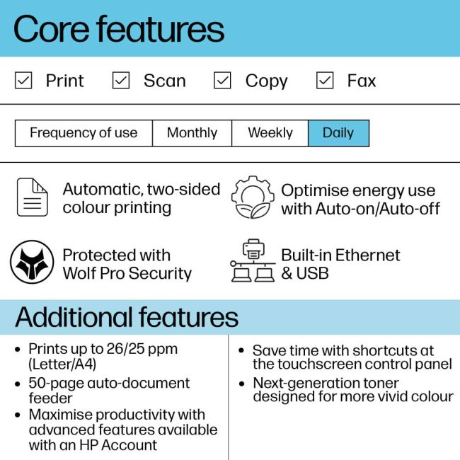 HP LaserJet Pro MFP 3302FDN A4 Colour Multifunction Laser Printer