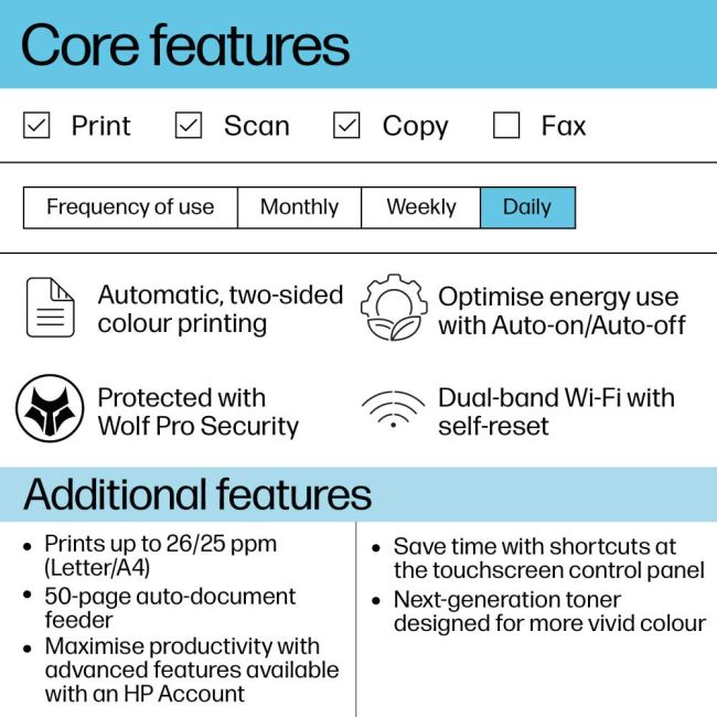 HP LaserJet Pro MFP 3302SDW A4 Colour Multifunction Laser Printer