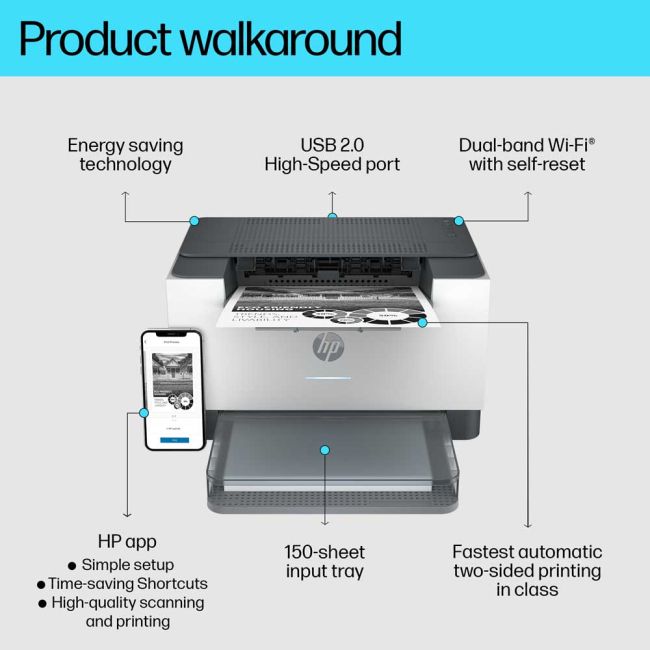 HP LaserJet M209DW Walkaround
