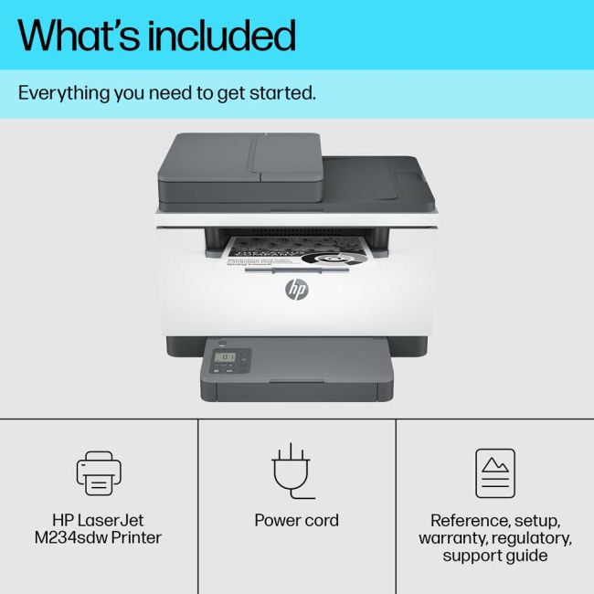 HP LaserJet M234SDW What's In The Box