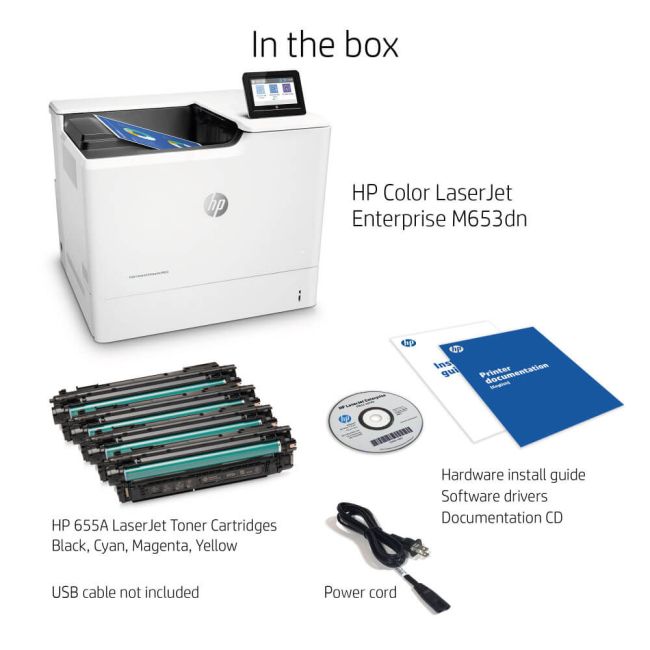 HP Colour LaserJet Enterprise M653dn A4 Colour Laser Printer - DISCONTINUED