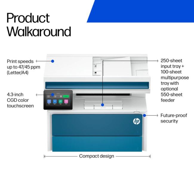 HP LaserJet Pro 4113DW A4 Mono Multifunction Laser Printer